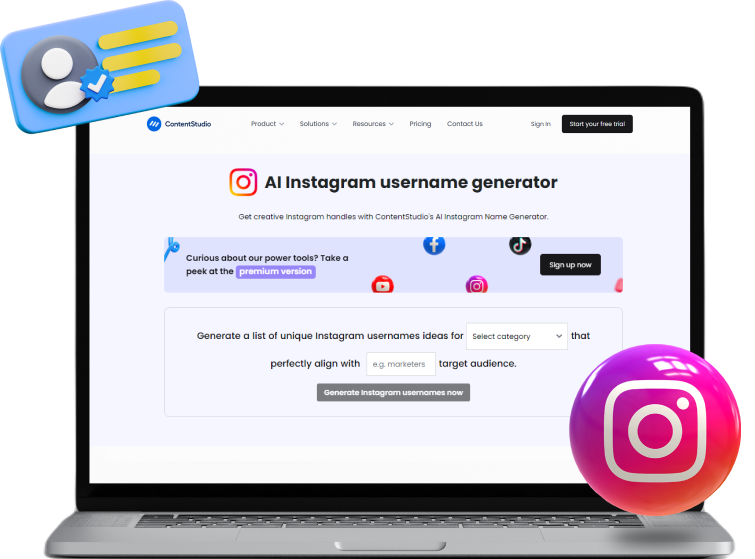 Instagram username generator