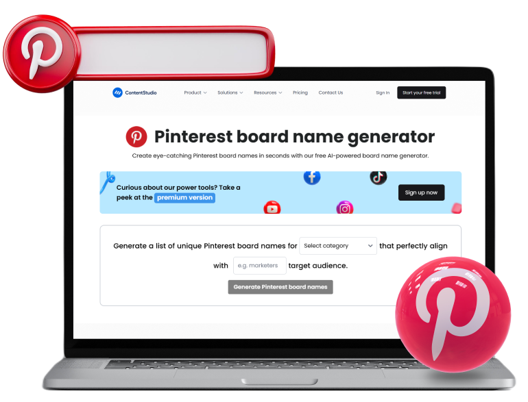 Pinterest board name generator